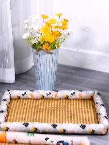 Đệm chiếu điều hòa cho chó mèo - Ổ nệm chó mèo lót chiếu mát mẻ mùa hè