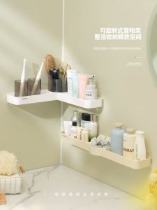 Kệ góc để đồ ECOCO 2in1 thông minh xoay 180 độ không cần khoan vít thế hệ mới Giá để đồ nhà tắm nhà bếp cao cấp