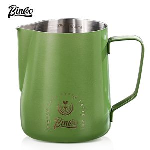Bincoo Bình đựng cà phê Latte cup chuyên nghiệp kéo hoa Jar thép không gỉ cốc đựng sữa cà phê đồ dùng 350ml/600ml