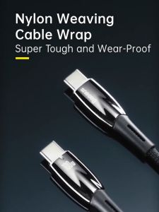 Cáp sạc nhanh truyền dữ liệu Baseus Glimmer Series Fast Charging Data Cable Type-C to Type-C 100W – CADH000701