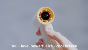 Panasony N108 Mini Fan Rechargeable Handheld Mech Style Turbo Fan Portable 100 Speed Adjustment LED Digital Display Strong Wind Outdoor
