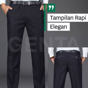 GENTA - Celana Formal Pria Slim Fit Premium – Celana Kerja Bahan Premium Rapi & Nyaman