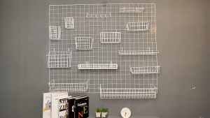 COD Open Gridwall Basket Hanging Basket Kitchen Storage Sari Sari Store Display