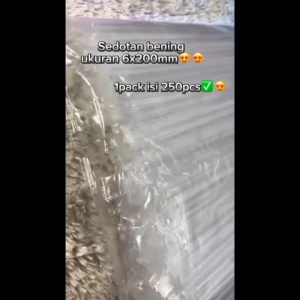 ( 1 PACK ) Sedotan Minuman ES TEH JUS STRAW PREMIUM HYGIENE HIGIENIS WRAPPING KERTAS Plastik 8 12 MM