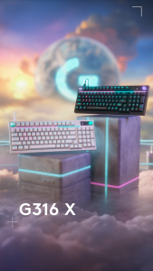 Bàn phím gaming Logitech G316 X - 8 kHz Hot-swap Cấu trúc đệm LED Dot Matrix PBT đúc kép USB-C RGB LIGHTSYNC
