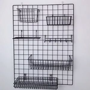 Kawat Ram 115x75 Cm tebal 3MM-Rak Display Aksesoris HP-Rak Gantung Putih