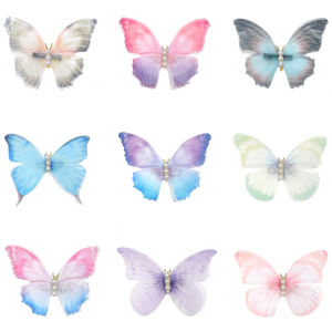 เครื่องประดับผมแต่งงานสำหรับเจ้าสาว1/5ชิ้นปิ่นปักผมคลิปตกแต่งกิ๊บติดผมผีเสื้อ