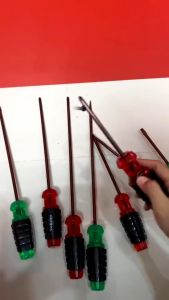 OBENG BAJA S2 Obeng gagang karet +/- 4" 5" 6" 8" 10" 12" obeng minus / plus 100mm 125mm 150mm 200mm 250mm 300mm obeng mekanik bengkel 10cm 12cm 15cm 20cm 25cm 30cm