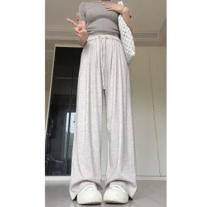 กางเกงขายาวทรงตรงผ้ากำมะหยี่หนาสำหรับผู้หญิง ฤดูใบไม้ร่วง/ฤดูหนาว กางเกงขายาวทรงหลวมสบายๆ ทรงหลวม ทรงหลวม ทรงหลวม