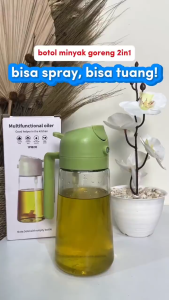 Botol Minyak Kaca Spray 500 ML Anti Tumpah Dispenser Minyak Goreng Semprot Minimalis Food Grade