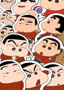 Bandai | Oil Painting Cartoon Crayon Shin-chan Character By Numbers DIY Wall Decor for Living Room Bedroom Home Decor Gift No Frame