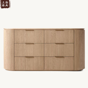 American Rural Style Solid Wood Chest of Drawers Simple Bedroom Storage Cabinet Foot of the Bed Furniture Wardrobe