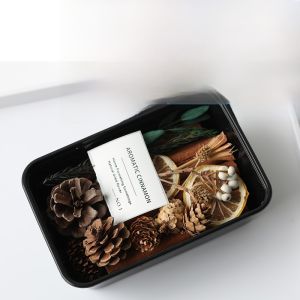 Cinnamon Roll Dried Flower Box Pinecone Fern Leaf Lemon Slice Dry Fruit Candle Aromatherapy DIY Materials Handmade Wedding Party Proposals