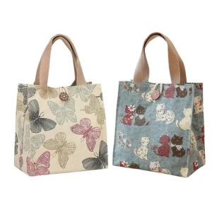 JETTING | 1Pcs Fashion Printing Large Capacity Goes Out To Medium Bento Lunch Box Bag Handbag