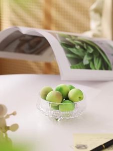 YOGEHOME | Three-Footed Glass Dessert Plate and Silver Ear Soup Bowl