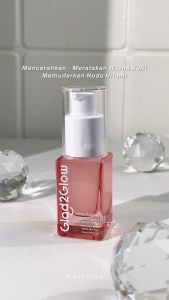 GLAD2GLOW Pomegranate 10% Niacinamide Power Bright White Serum 17ml - G2G Serum Brightening Wajah