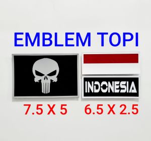 Emblem Patch Pancasila Perbakin Beretta Oneshot Punisher Glock Prepet Perekat Velkro Topi Tactical Army