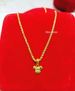 KALUNG ANAK LIONTIN PERAK 925 LAPIS MAS
