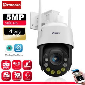 Camera An Ninh PTZ Ngoài Trời 5MP Zoom Quang Học 50X Chống Nước Wifi IP Tầm Nhìn Ban Đêm Màu CCTV Với Chức Năng Phát Hiện Chuyển Động Người Zoom 30X ICSEE