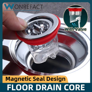 Bathroom Floor Drain Core Magnetic Design Automatic Closing Filter Hair Anti Odor Device Balcony Traps Drain Plug