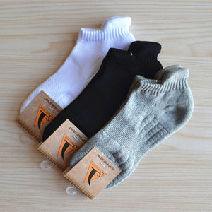 Spring Autumn Pure Cotton Thickened Towel Bottom Sports Socks Low Cut Short Boat Shape Womens Socks Breathable Comfortable
