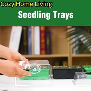Seedling Trays Nursery Pot 12 Holes Seed Tray Flower Pot transparent Germination Box with Lighting