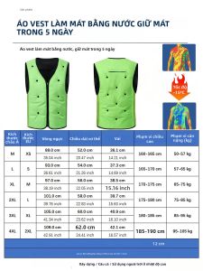 Áo Vest Làm Mát Bằng Đá Lạnh Giữ Nhiệt Lâu 5 Ngày Không Tay Dành Cho Nam & Nữ Chất Liệu Polyester Chống Mồ Hôi Thích Hợp Cho Đi Bộ Đường Dài Lao Động Ngoài Trời Câu Cá Du Lịch Giải Nhiệt Mùa Hè