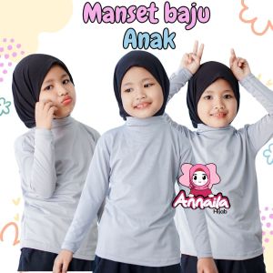 Baju atasan manset anak perempuan lengan panjang