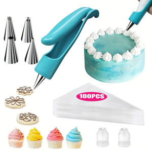 107PCS Pastry Frosting Decorating Bag Nozzle Tip Fondant Cake Sugar Decorating Pen Set Cake Decorating ToolDIY Baking Supplies