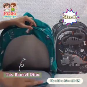 Tas Ransel Anak Dinosaurus / Tas Sekolah Gendong Dino / School Bag Dinosaurs / Tas Sekolah Anak Laki-Laki Boy Anak SD