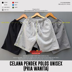 Celana Pendek Pria Bahan Baby Terry Adem Tebal Nyaman Kualitas Bagus