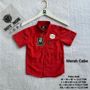 Kemeja Polos Anak Lengan Pendek Pakaian Anak Anak