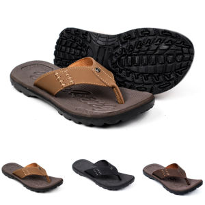 Sendal Kulit Pria Dewasa Sandal Gunung Pria Cowok Laki Laki Casual Kasual Outdoor Idul Fitri Lebaran Premium Terbaru