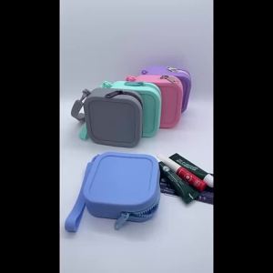 Túi Đựng Tiền Xu Nhỏ Bằng Silicon Cổ Điển Chống Nước Có Khóa Kéo Dùng Đựng Tai Nghe Son Môi Thẻ Túi Xách Du Lịch