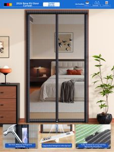 Watthour | Mosquito Repellent Magnetic No-Drill PU Mesh Curtain