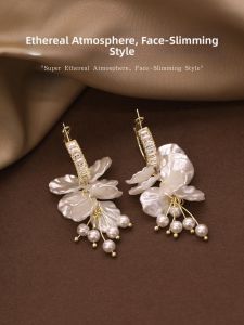 Pianist | Hypoallergenic Long Silver Pearl Tassel Earrings