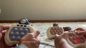 Cartoon astronaut Quick Push Game Console Electronic Pop It Game Light Up Pop It Pro Fast Push Puzzle Game Quick Push For Kid