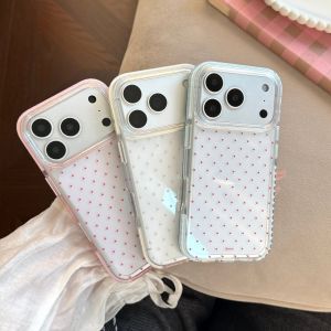 Ins Korea Colorful Polka Dot Pattern Crystal Clear Phone Case For iPhone 17 16 15 Pro Max 17 16 Pro 14 13 Circular Point Cover