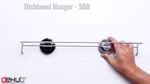 Dehub ที่แขวนผ้าขนหนู ราวแขวนผ้าเช็ดตัว ราว ราวตากผ้า ที่ตากชุดชั้นใน ที่ตากผ้าขนหนู ผ้าเช็ดมือ ติดผนังไม่ต้องเจาะ Towel Hanger 450R -S60