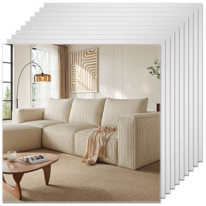10/20pcs Mirror Sheet Non-Glass Flexible Self Adhesive Mirrors Sheets Stick DIY Mirror Tiles For Bedroom Door & Bathroom
