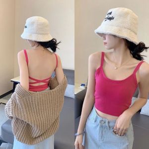 เสื้อสายยอลอล่าว เพื่อเด็กผู้หญิงรส เผ็ดแผ่นปิดหน้าอกเสื้อ กล้ามสั้น เปิดหลังสายเดี่ยวเซ็กซี่