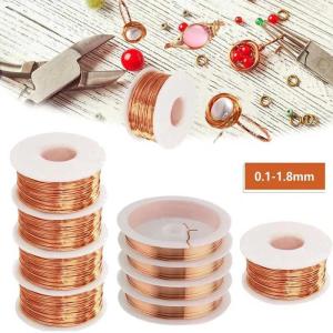 10M Bare Coppers Wire Pure Coppers Wire T2 Coppers Coil Conductive Coppers Wire Bare Wire Diameter 0.1-1.8mm Multi-Purpose