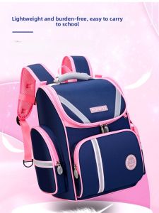 Waterproof Large Capacity Backpack for Girls Primary School Students Grade 1-6 Spine Protection Lightweight Dual Shoulder Bag