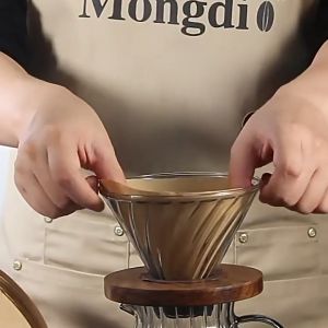 3ฟรี1 Alechaung กรองกาแฟดริป ชุดดริปกาแฟ ที่กรองกาแฟ แผ่นกรองกาแฟสด ทรงกรวย วัสดุธรรมชาติ ดริปกาแฟ กระดาษกรองดริป ไม่ฟอกขาว 100แผ่น Coffee Filter