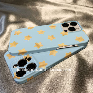 Korean Style Illustration Yellow Star Light Phone Case for Apple iPhone 17 pro Max Lightweight Simplistic Girl Heart Design