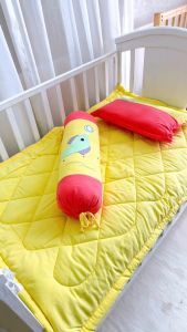 Bộ gối nệm cho bé mầm non Katina House vải cotton cara mềm mát dày dặn nhiều màu sắc