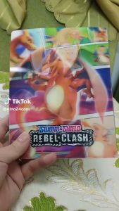 Sổ đựng thẻ Pokemon 3D chứa 240 card bìa hình Charizard khủng long lửa 1492 25b
