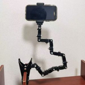 Giá để điện thoại Kim Loại Kìm lò xo đa mục đích: phát trực tiếp đầu giường xem video lười biếng cánh tay có thể gập lại