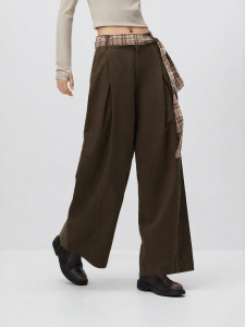 Semir | Ruffled Loose Culottes Womens Casual Trousers