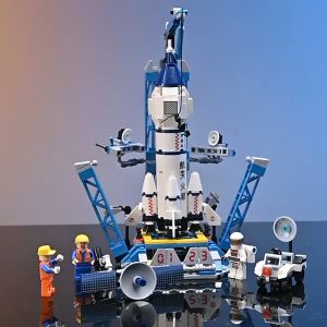 Building Blocks Toys Space Shuttle Rocket Mini 3D Model Puzzle Toys for Kids Boys Birthday Gift